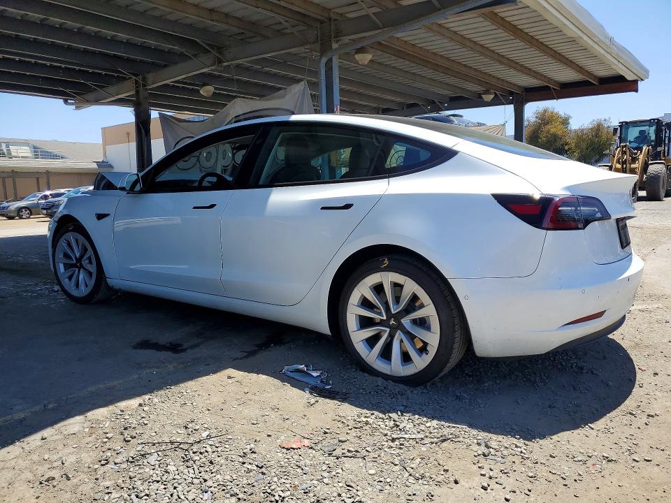 2022 Tesla Model 3 VIN 5YJ3E1EA8NF121387 COPART salvage auction — FRONT END, Ca - Salvage Certificate, sold $4,800 on 2026-07-23 (photo 2)