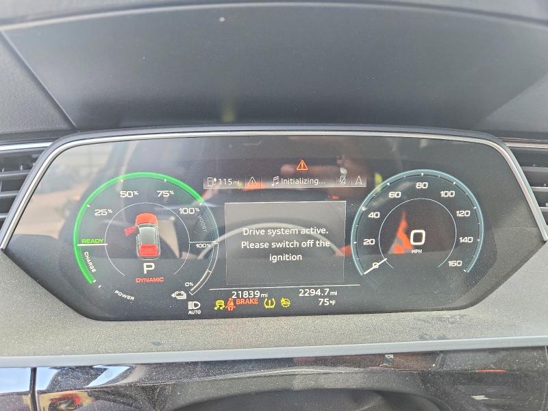 2021 Audi E-tron VIN WA1AAAGE4MB008812 COPART salvage auction — FRONT END, Ca - Salvage Certificate, sold $11,100 on 2026-07-02 (photo 9)