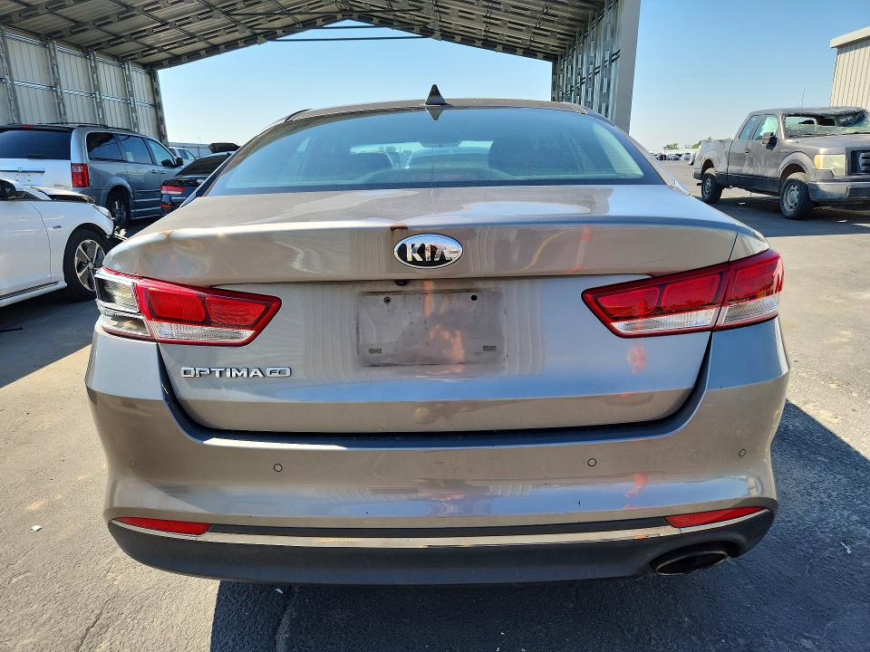 2018 Kia Optima VIN 5XXGT4L39JG229067 COPART salvage auction — REAR END, Ca - Salvage Certificate, sold $2,400 on 2026-07-02 (photo 5)