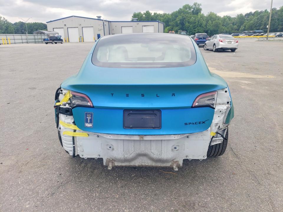 2021 Tesla Model 3 VIN 5YJ3E1EB0MF837014 COPART salvage auction — REAR END, Nc - Salvage Certificate Of Title, sold $1,600 on 2026-07-21 (photo 6)