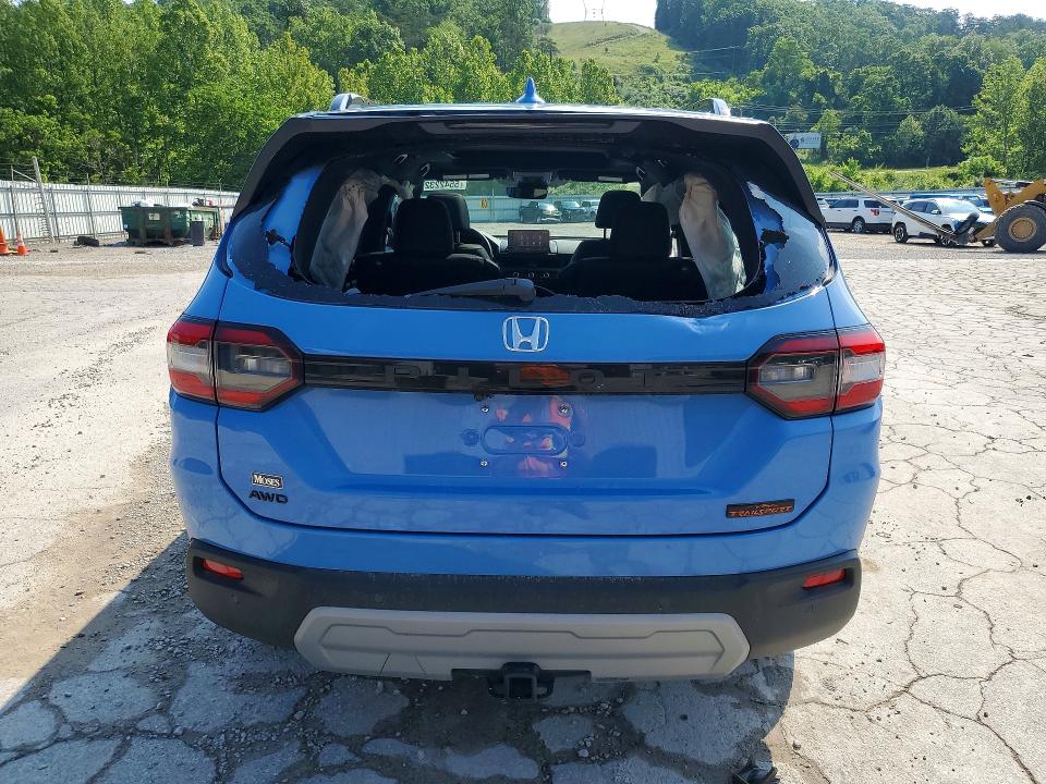 2025 Honda Pilot VIN 5FNYG1H63SB193178 COPART salvage auction — FRONT END, Wv - Salvage Certificate, sold $15,100 on 2026-07-09 (photo 6)