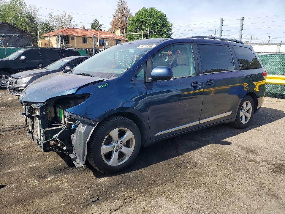 2012 Toyota Sienna VIN 5TDKK3DC1CS273121 COPART salvage auction — FRONT END, Co - Public - Salvage Title, sold $1,950 on 2026-07-16 (photo 1)