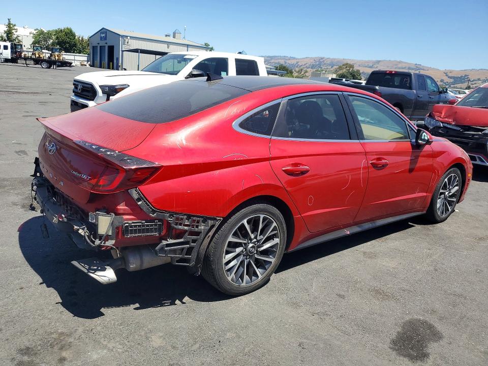 2020 Hyundai Sonata VIN 5NPEH4J21LH042478 COPART salvage auction — REAR END, Ca - Salvage Certificate, sold $4,650 on 2026-07-02 (photo 3)