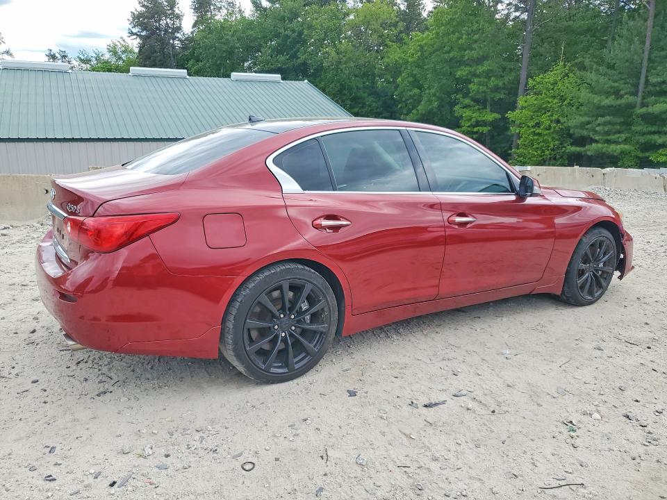 2014 Infiniti VIN JN1BV7AR6EM682918 COPART salvage auction — FRONT END, Ma - Cert Of Title-Reconstrctd Coll, sold $1,300 on 2026-07-22 (photo 3)