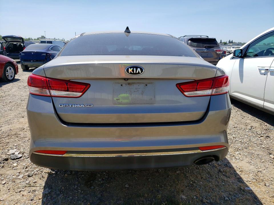 2018 Kia Optima VIN 5XXGT4L30JG187274 COPART salvage auction — VANDALISM, Ca - Salvage Certificate, sold $1,200 on 2026-07-16 (photo 6)
