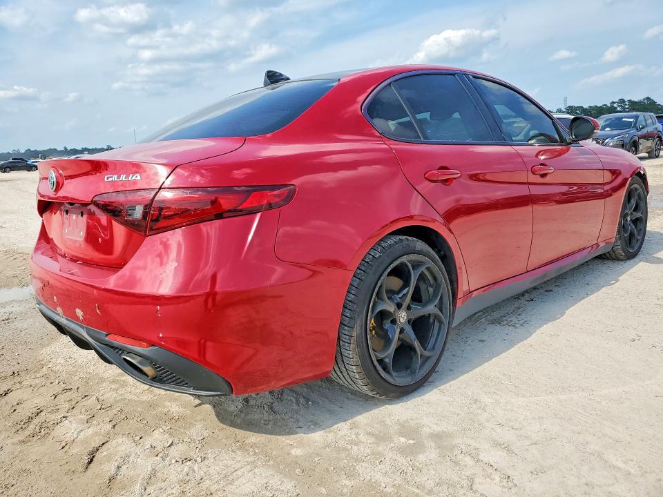 2018 Alfa romeo Giulia VIN ZARFAECN6J7577478 COPART salvage auction — FRONT END, Tx - Salvage Vehicle Title, sold $6,500 on 2026-08-28 (photo 3)