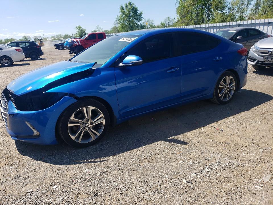 2017 Hyundai Elantra VIN KMHD84LF2HU266010 COPART salvage auction — FRONT END, On - Permit Salvage, sold $2,000 on 2026-07-07 (photo 1)