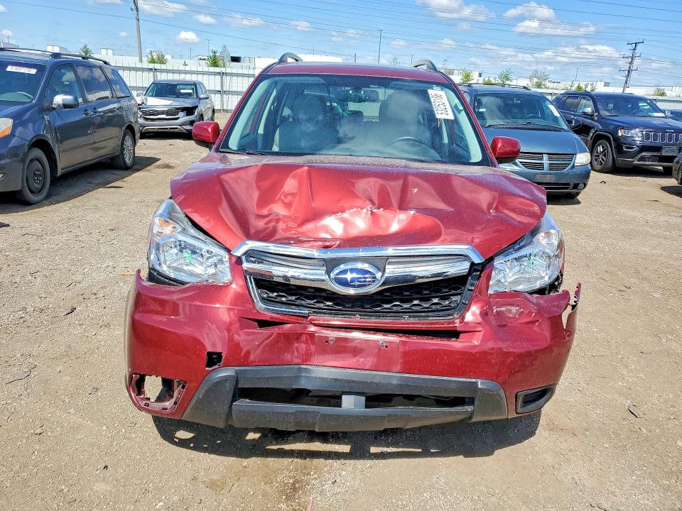 2015 Subaru Forester VIN JF2SJADCXFH827645 COPART salvage auction — FRONT END, Il - Salvage Certificate, sold $2,450 on 2026-07-21 (photo 5)