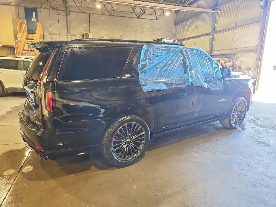 2023 Cadillac Escalade VIN 1GYS4HK99PR499873 COPART salvage auction — VANDALISM, On - Permit No Brand - Unfit, sold $126,000 on 2026-07-03 (photo 3)