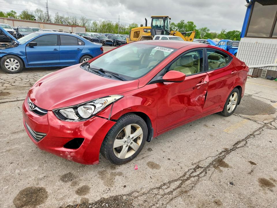 2013 Hyundai Elantra VIN KMHDH4AE5DU618744 COPART salvage auction — FRONT END, In - Cert Of Title-Salvage Title, sold $750 on 2026-07-06 (photo 1)