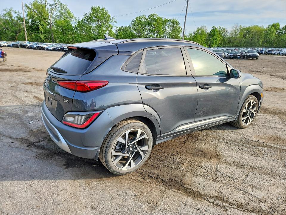 2022 Hyundai VIN KM8K53A3XNU889065 COPART salvage auction — FRONT END, Ny - Mv-907A Salvage Certificate, sold $4,400 on 2026-07-09 (photo 3)