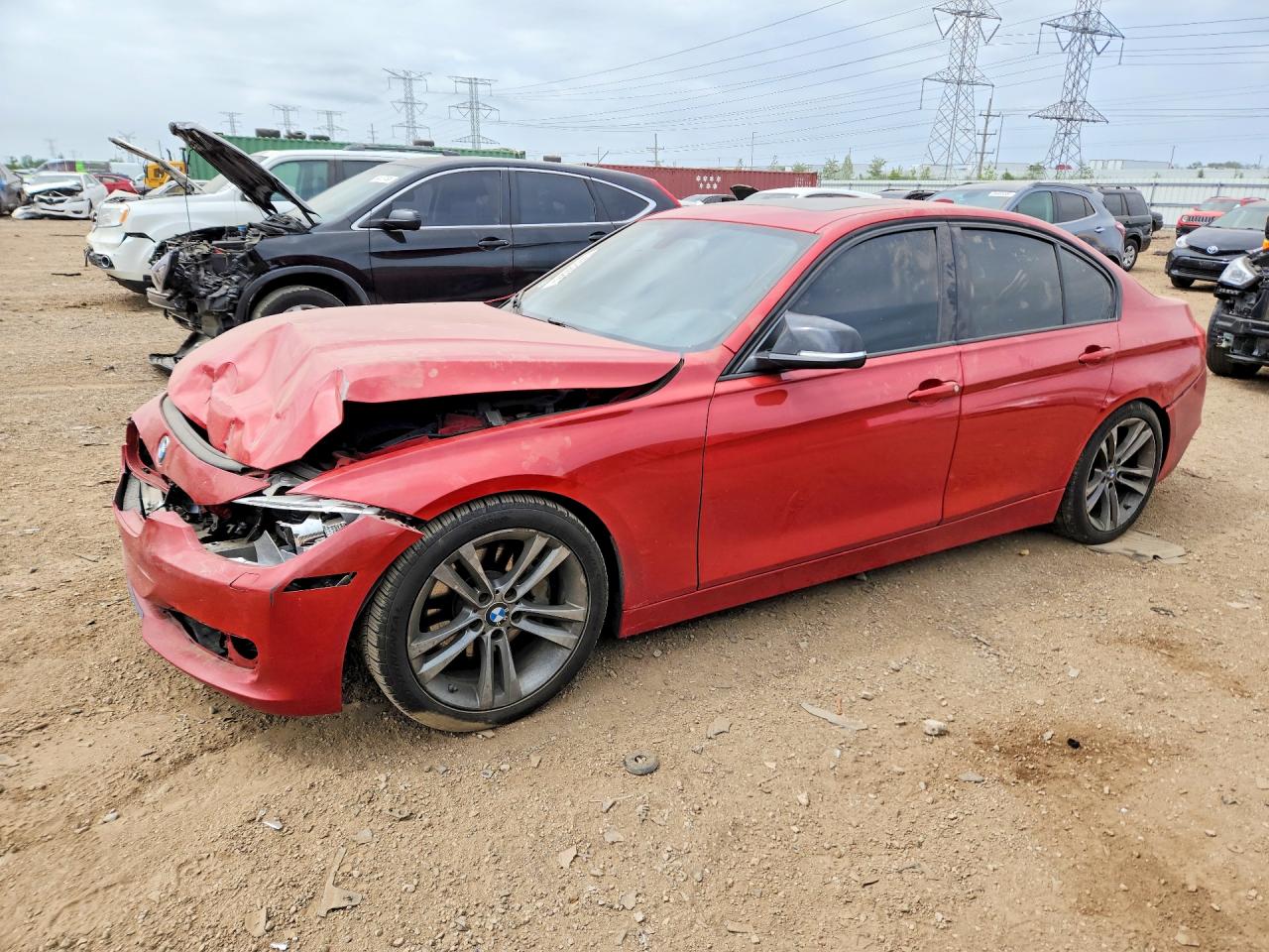 2012 BMW 3 Series VIN WBA3A9C51CF270245 COPART salvage auction — Front End, IL - SALVAGE CERTIFICATE, sold $1,150 on 2026-07-09 (photo 1)