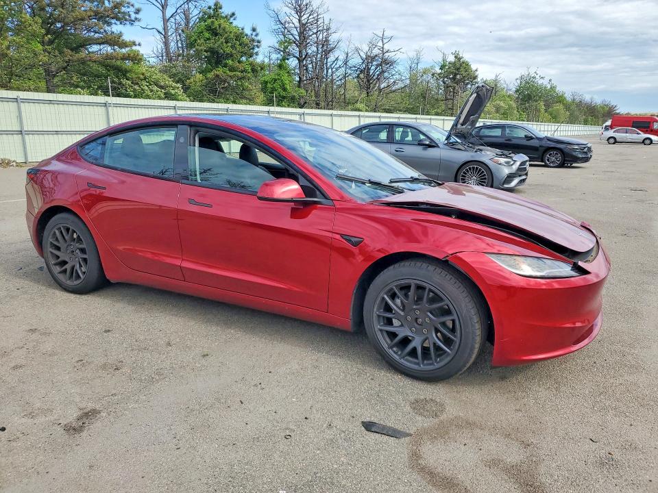 2024 Tesla Model 3 VIN 5YJ3E1EB6RF724739 COPART salvage auction — FRONT END, Ny - Mv-907A Salvage Certificate, sold $10,800 on 2026-07-27 (photo 4)