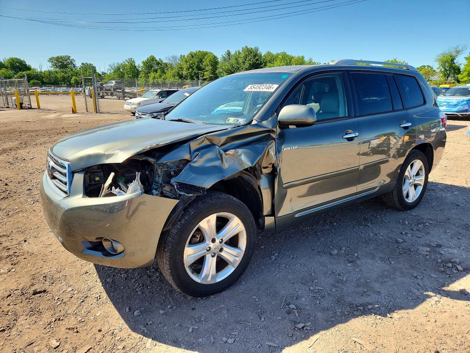 2008 Toyota Highlander VIN JTEDS42A382066000 COPART salvage auction — FRONT END, Pa - Certificate Of Salvage, sold $50 on 2026-07-29 (photo 1)