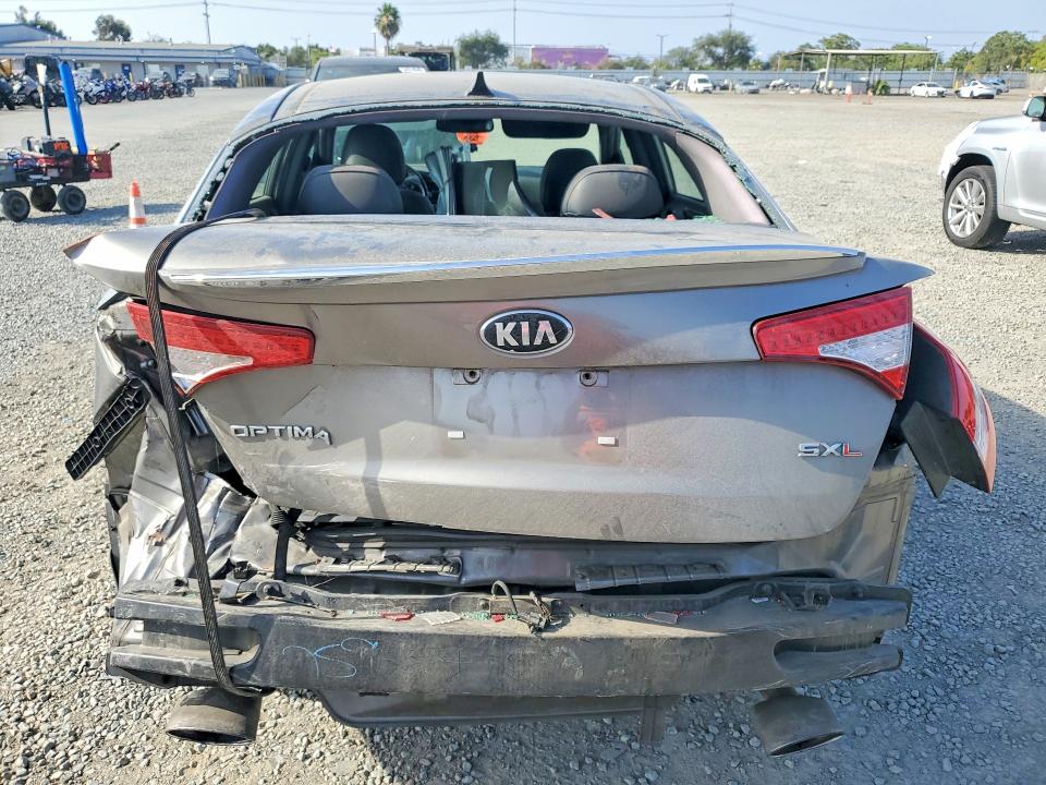 2013 Kia Optima VIN 5XXGR4A6XDG150250 COPART salvage auction — REAR END, Ca - Salvage Certificate, sold $650 on 2026-07-28 (photo 6)