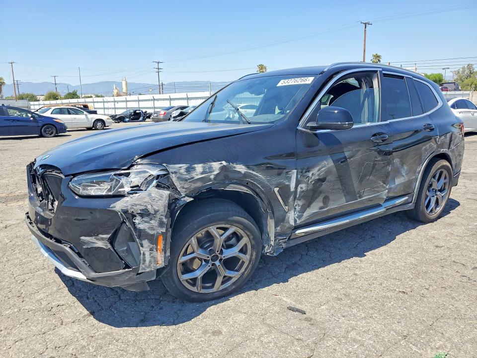 2024 BMW X3 VIN WBX47DP09RN301900 COPART salvage auction — FRONT END, Ca - Salvage Certificate, sold $12,100 on 2026-07-16 (photo 1)