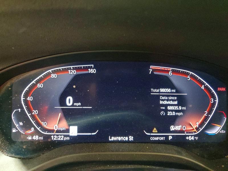 2021 BMW VIN 5UXTY3C02M9F52072 COPART salvage auction — FRONT END, Pa - Certificate Of Salvage, sold $5,900 on 2026-07-22 (photo 9)
