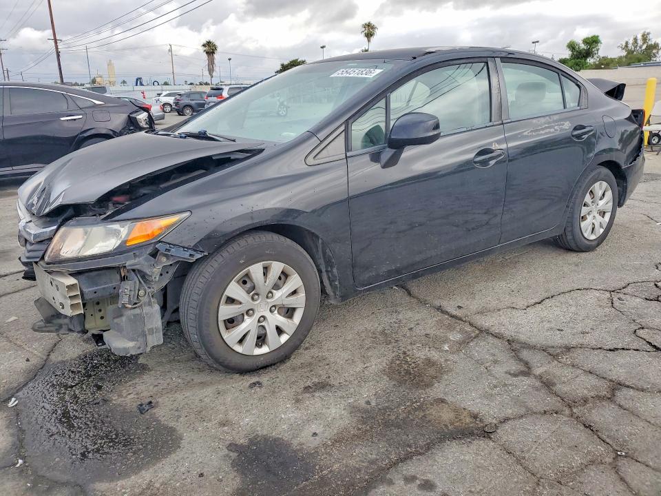 2012 Honda VIN 19XFB2F52CE335615 COPART salvage auction — FRONT END, Ca - Salvage Certificate, sold $625 on 2026-07-02 (photo 1)