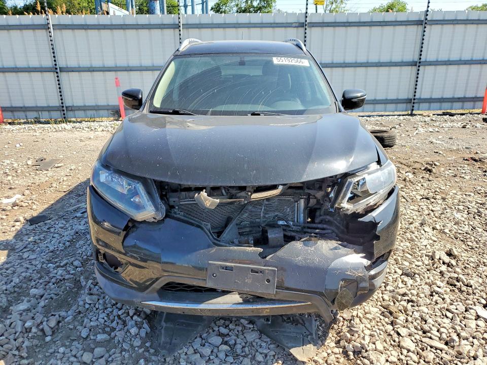 2016 Nissan Rogue VIN KNMAT2MV6GP698659 COPART salvage auction — FRONT END, Il - Salvage Certificate, sold $1,450 on 2026-07-31 (photo 5)