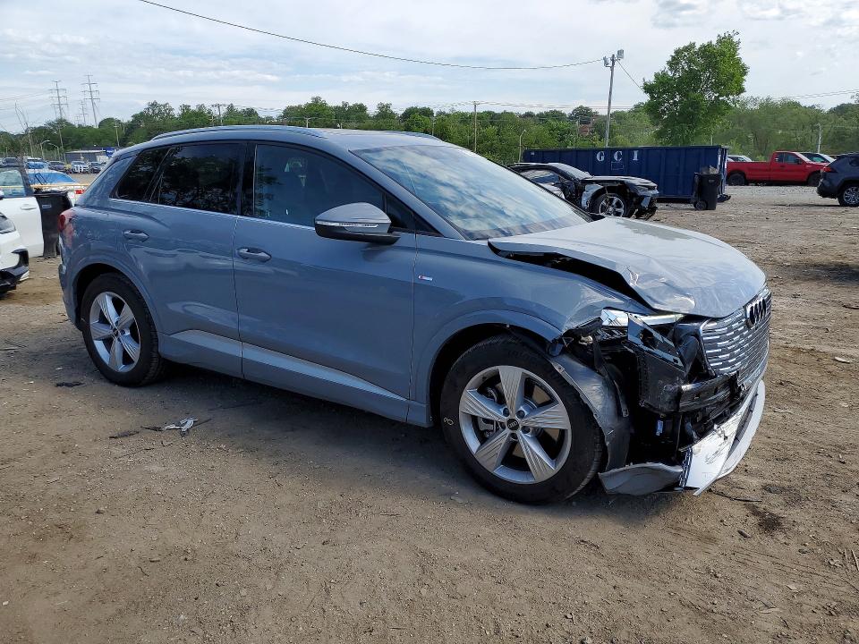 2025 Audi Q4 e-tron VIN WA1LUBFZ6SP065300 COPART salvage auction — FRONT END, Md - Cert Of Salvage < 75% Damage, sold $12,300 on 2026-07-30 (photo 4)