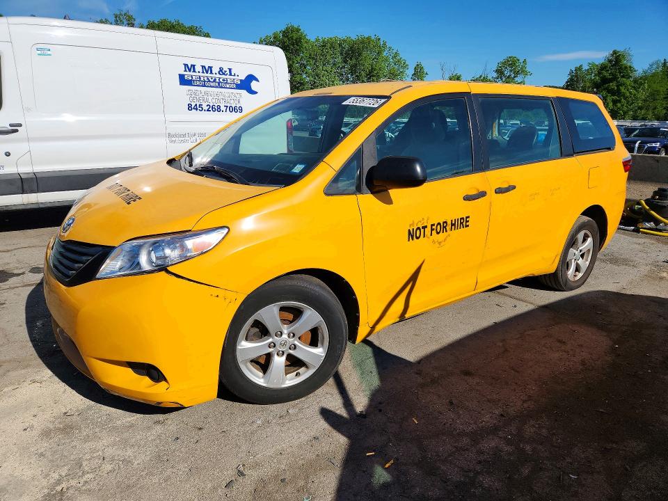 2017 Toyota VIN 5TDZK3DC9GS699501 COPART salvage auction — FRONT END, Ny - Certificate Of Title, sold $1,100 on 2026-07-07 (photo 1)
