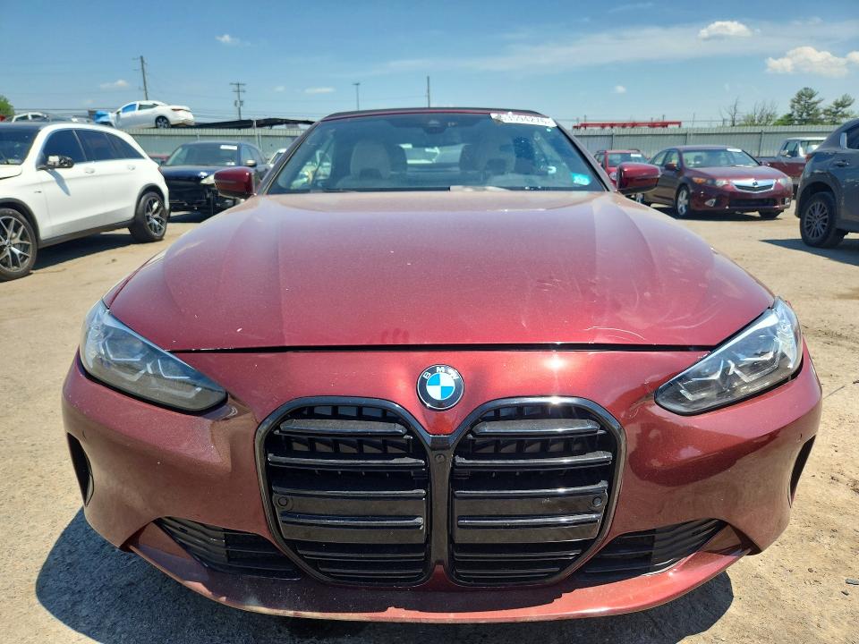2022 BMW 4 series VIN WBA23AT08NCK16652 COPART salvage auction — FRONT END, PA - CERT OF TITLE, sold $6,100 on 2026-07-24 (photo 5)