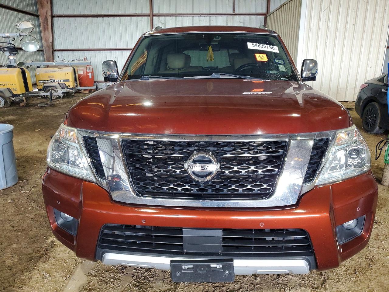 2018 Nissan Armada VIN JN8AY2NF4JX300188 COPART salvage auction — Minor Dent/Scratches, TX - CERTIFICATE OF TITLE (P), sold $5,100 on 2026-07-09 (photo 5)