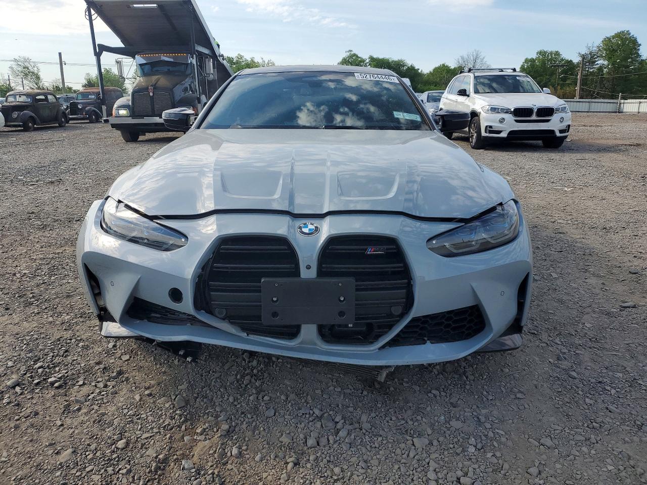 2024 BMW M4 VIN WBS43AZ0XRCN74661 COPART salvage auction — Front End, ID - SALVAGE CERTIFICATE OF TITLE, sold $37,000 on 2026-06-30 (photo 5)