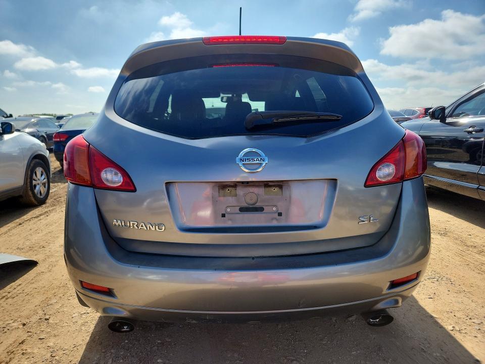 2009 Nissan Murano VIN JN8AZ18U69W001773 COPART salvage auction — MINOR DENT/SCRATCHES, Tx - Certificate Of Title, sold $625 on 2026-07-09 (photo 6)