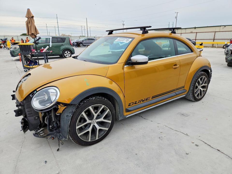 2016 Volkswagen Beetle VIN 3VWS17AT8GM634295 COPART salvage auction — FRONT END, TX, sold $3,800 on 2026-08-25 (photo 1)
