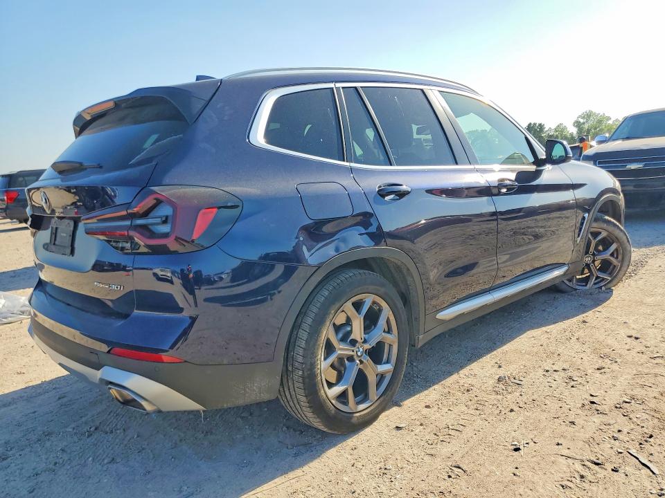 2022 BMW X3 VIN 5UX43DP0XN9M21134 COPART salvage auction — UNDERCARRIAGE, Tx - Salvage Vehicle Title, sold $15,600 on 2026-07-10 (photo 3)
