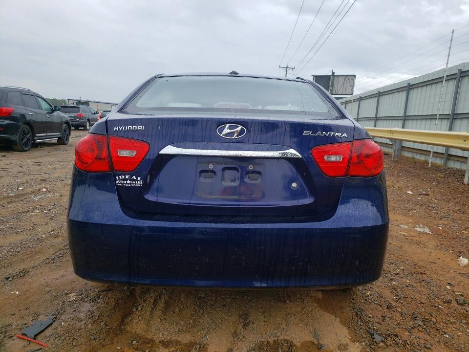 2010 Hyundai Elantra VIN KMHDU4AD4AU164551 COPART salvage auction — ROLLOVER, VA - CERT OF TITLE - SALVAGE, sold $100 on 2026-07-24 (photo 6)
