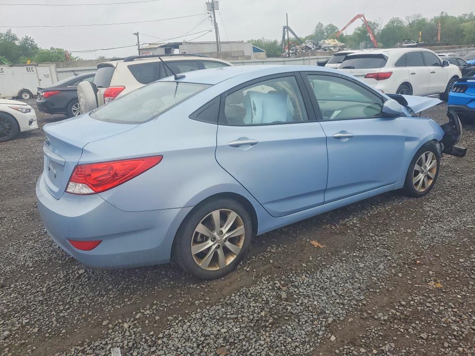 2013 Hyundai Accent VIN KMHCU4AE4DU489550 COPART salvage auction — FRONT END, Nj - Cert Of Title-Salvage, sold $375 on 2026-07-07 (photo 3)
