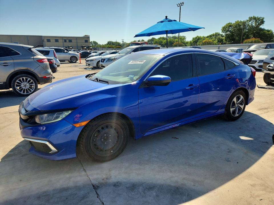 2020 Honda VIN 2HGFC2F6XLH596180 COPART salvage auction — REAR END, Tx - Salvage Vehicle Title, sold $4,050 on 2026-07-02 (photo 1)