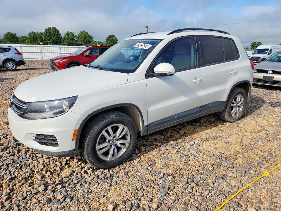 2017 Volkswagen Tiguan VIN WVGAV7AX8HK027467 COPART salvage auction — HAIL, Mo - Salvage Certificate Of Title, sold $1,550 on 2026-07-27 (photo 1)