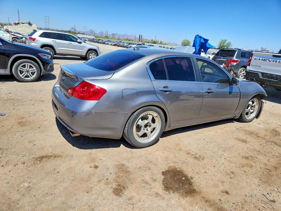 2013 Infiniti G VIN JN1CV6AR0DM752233 COPART salvage auction — FRONT END, AZ - CERT OF TITLE - SALVAGE, sold $1,150 on 2026-07-06 (photo 3)