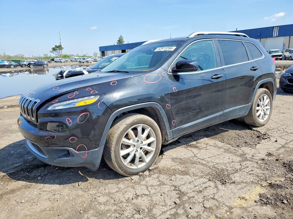 2015 Jeep Cherokee VIN 1C4PJLDS4FW598222 COPART salvage auction — FRONT END, Mi - Dealer Only-Rebuilt Salvage (P), sold $2,250 on 2026-07-03 (photo 1)