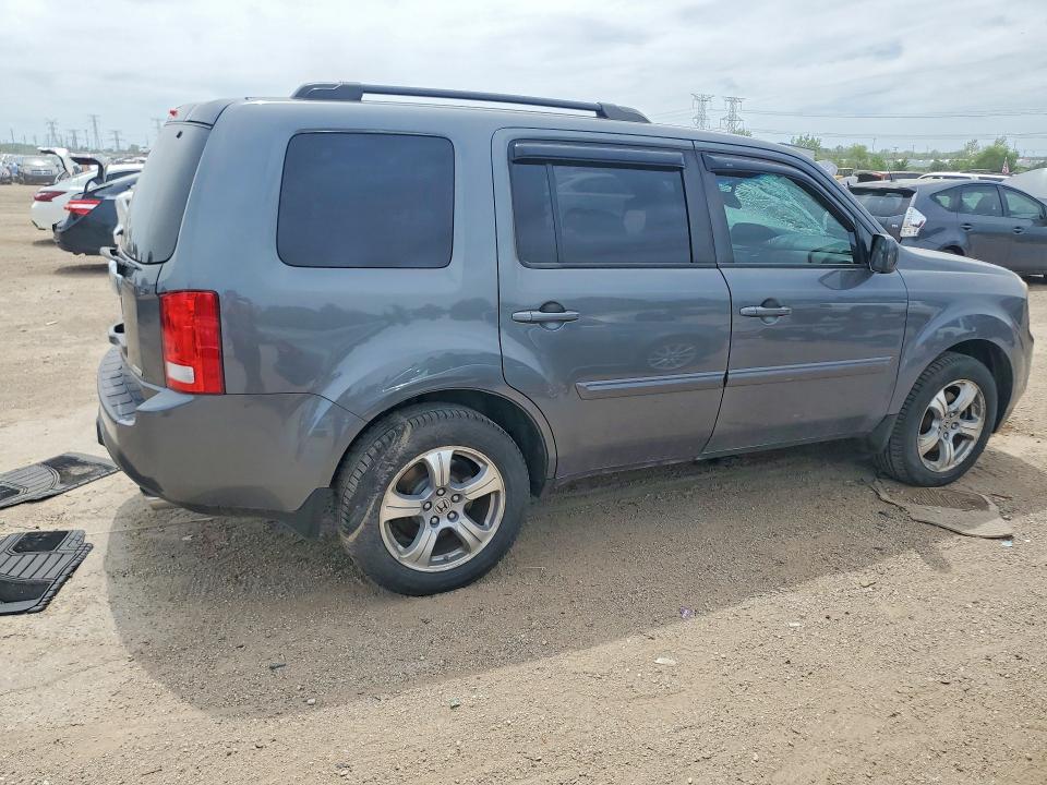 2012 Honda Pilot VIN 5FNYF4H50CB062139 COPART salvage auction — ROOF, Il - Salvage Certificate, sold $2,800 on 2026-07-09 (photo 3)