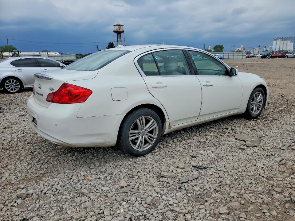 2011 Infiniti G VIN JN1CV6AR9BM350188 COPART salvage auction — FRONT END, IL - SALVAGE CERTIFICATE, sold $975 on 2026-07-08 (photo 3)