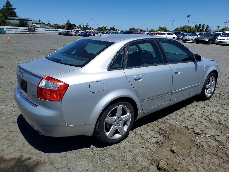 2005 Audi A4 VIN WAUJC68E05A096158 COPART salvage auction — FRONT END, Ca - Salvage Certificate, sold $925 on 2026-07-17 (photo 3)