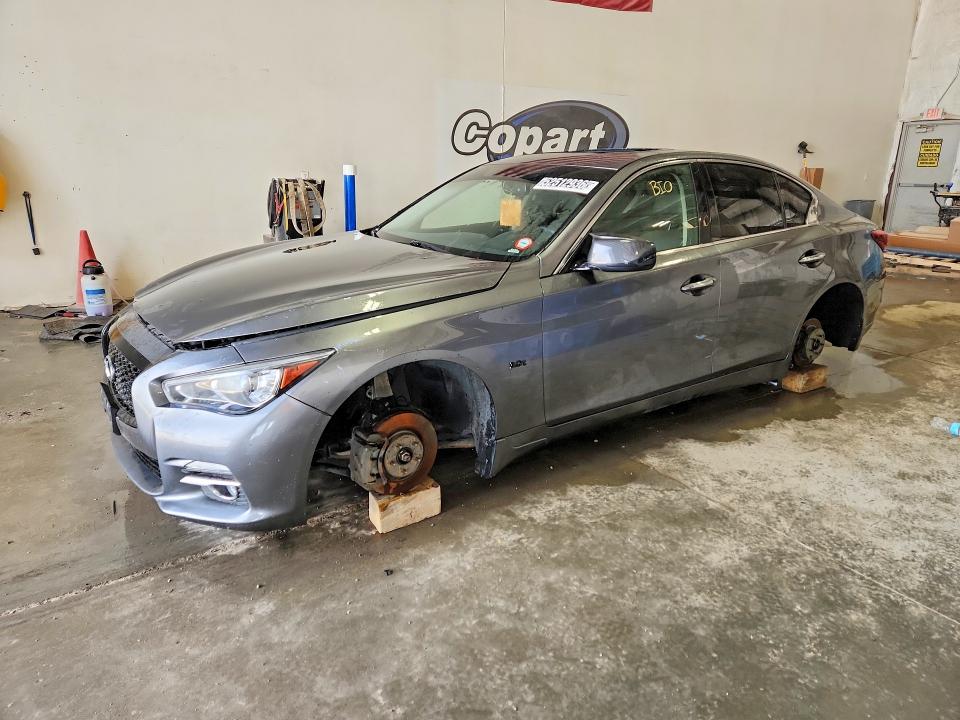 2017 Infiniti Q50 VIN JN1EV7AR5HM841350 COPART salvage auction — VANDALISM, Wv - Cert Of Title-Reconstructed, sold $525 on 2026-07-28 (photo 1)