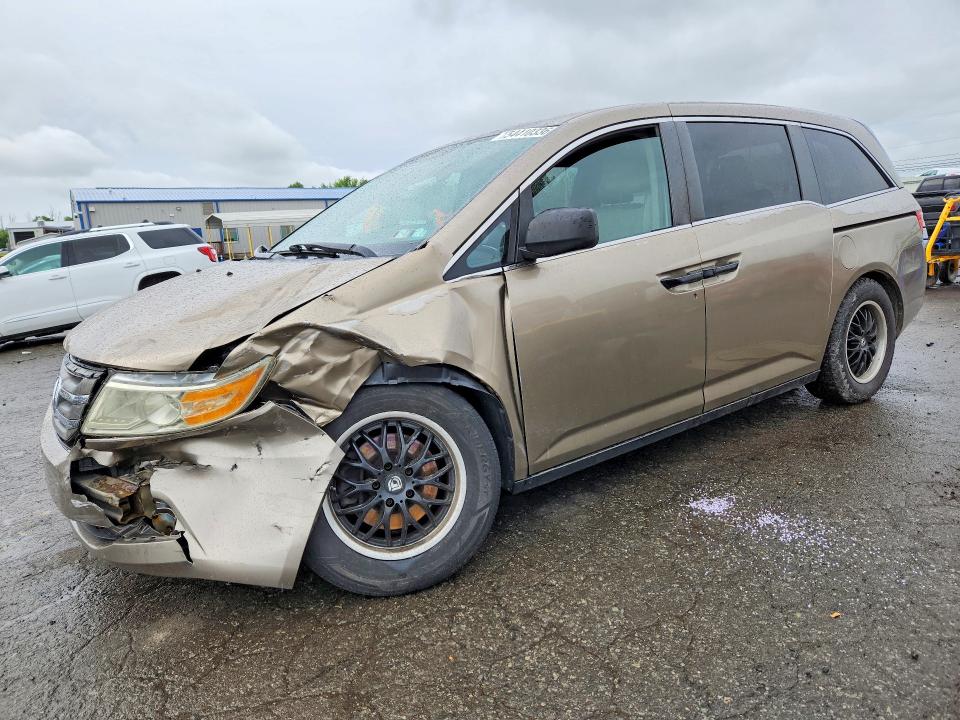 2013 Honda Odyssey VIN 5FNRL5H27DB055148 COPART salvage auction — FRONT END, Pa - Certificate Of Salvage, sold $400 on 2026-07-28 (photo 1)