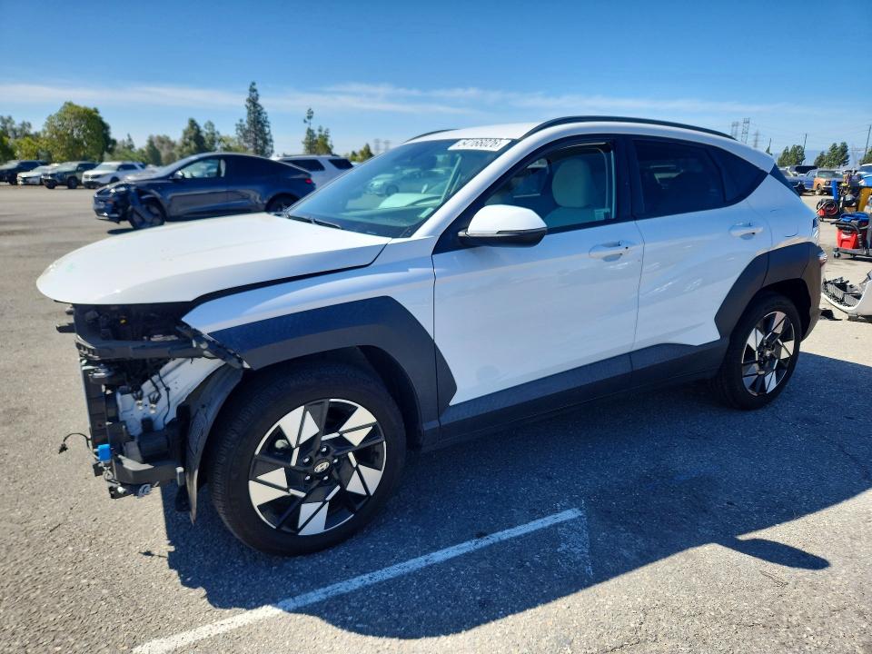 2024 Hyundai Kona VIN KM8HB3AB8RU184572 COPART salvage auction — FRONT END, Ca - Salvage Certificate, sold $6,500 on 2026-07-15 (photo 1)