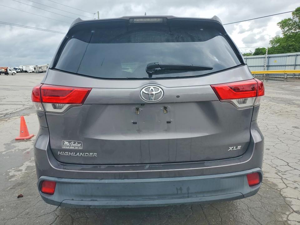 2018 Toyota Highlander VIN 5TDKZRFH0JS532752 COPART salvage auction — FRONT END, Tn - Salvage Certificate, sold $6,300 on 2026-07-27 (photo 6)