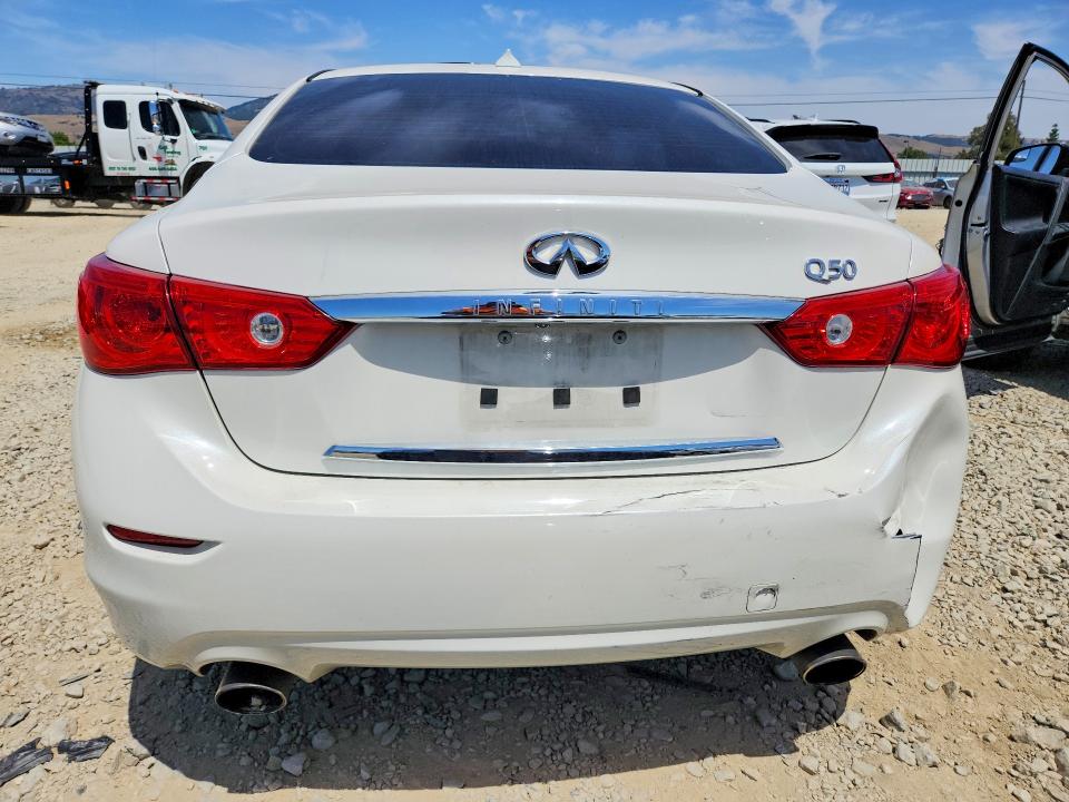 2017 Infiniti Q50 VIN JN1EV7AP3HM741505 COPART salvage auction — REAR END, Ca - Salvage Certificate, sold $3,000 on 2026-07-09 (photo 6)