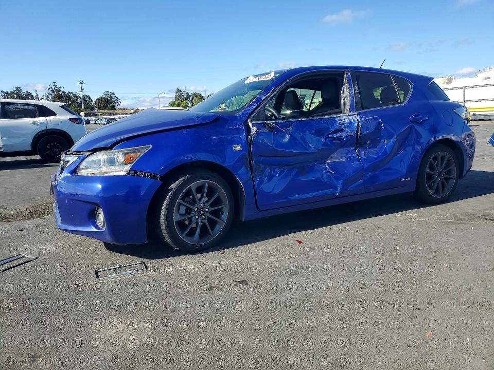 2012 Lexus Ct VIN JTHKD5BH5C2114077 COPART salvage auction — FRONT END, Ca - Salvage Certificate, sold $1,250 on 2026-07-06 (photo 1)