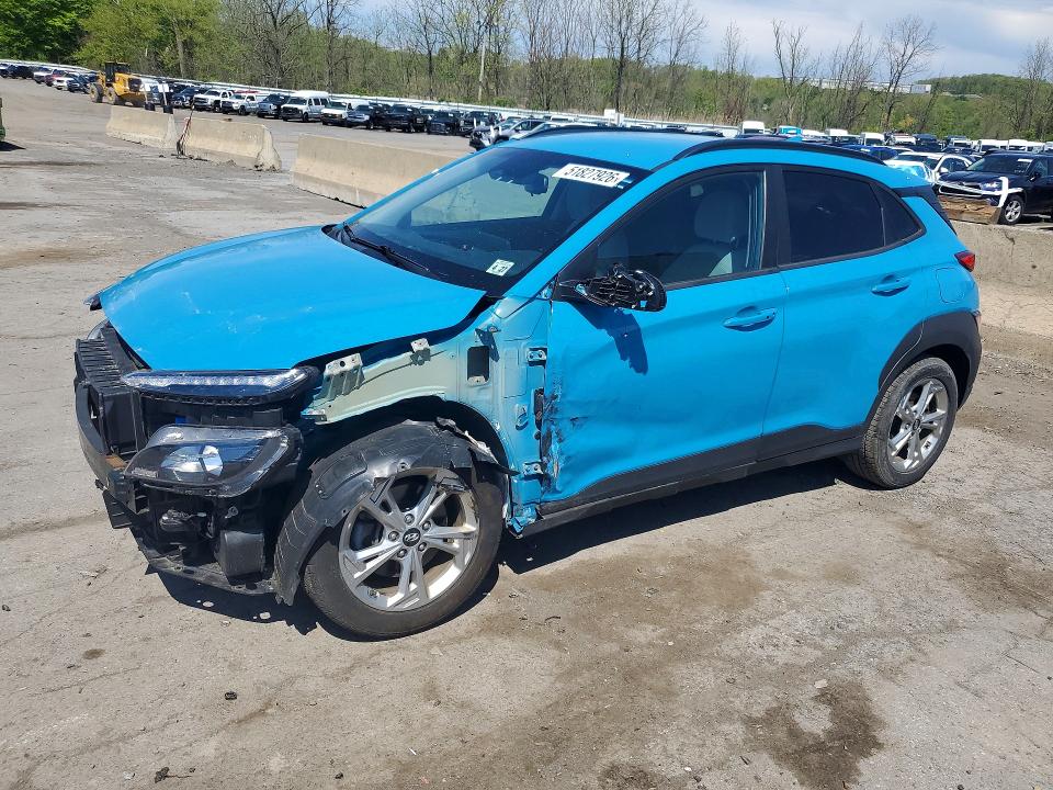2022 Hyundai Kona VIN KM8K6CAB8NU890641 COPART salvage auction — FRONT END, Nj - Cert Of Title-Salvage, sold $2,400 on 2026-07-16 (photo 1)