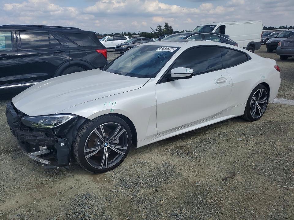 2021 BMW 4er VIN WBA73AP09MCF66907 COPART salvage auction — FRONT END, Ca - Salvage Certificate, sold $10,200 on 2026-07-14 (photo 1)