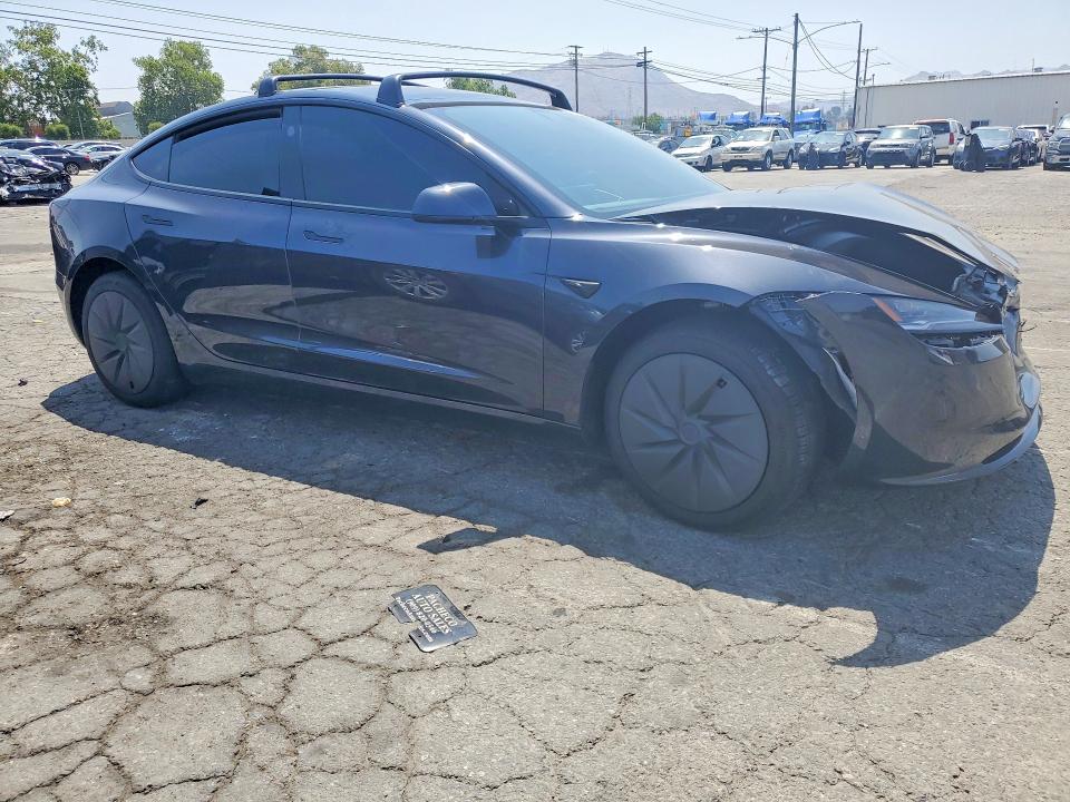 2025 Tesla Model 3 VIN 5YJ3E1EAXSF139532 COPART salvage auction — FRONT END, Ca - Salvage Certificate, sold $200 on 2026-07-23 (photo 4)