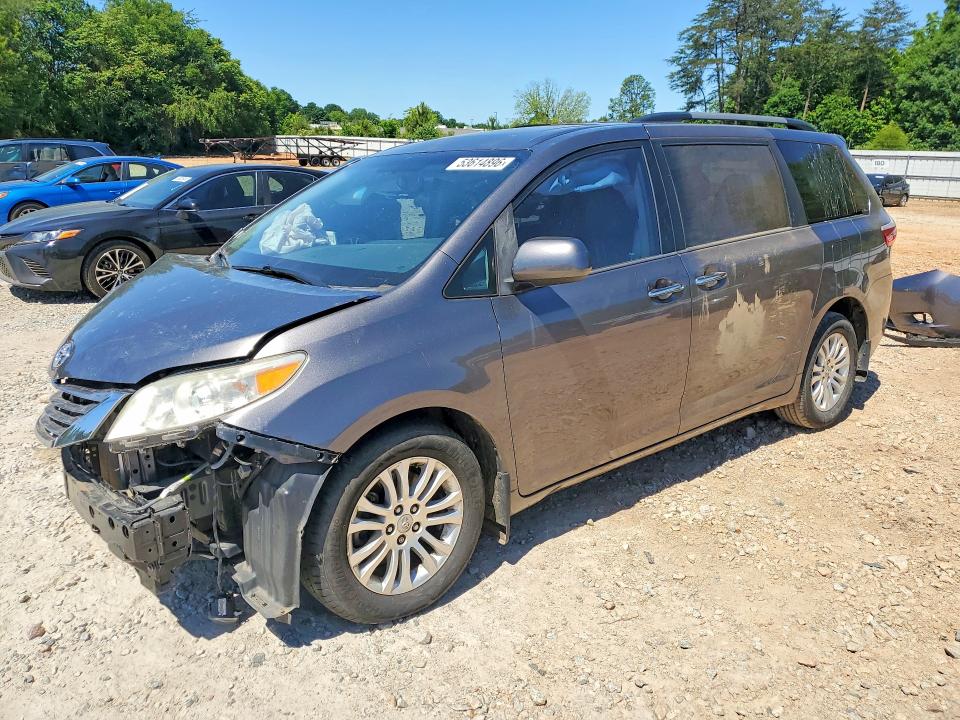 2017 Toyota Sienna VIN 5TDYZ3DCXHS836521 COPART salvage auction — FRONT END, Nc - Salvage Certificate Of Title, sold $3,050 on 2026-07-20 (photo 1)